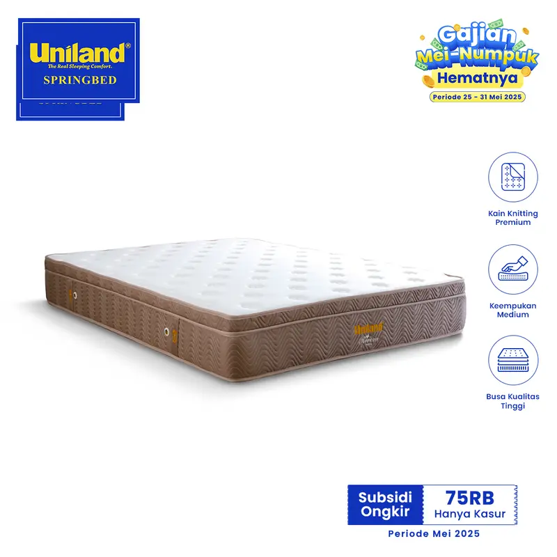Uniland Springbed Rivera Plushtop Paris - Hanya Kasur Spring Bed Matras 1