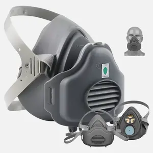 Masker Proyek Industri Kerja Pabrik Anti Polusi Debu Setengah Wajah Half Mask Rubber PM2.5