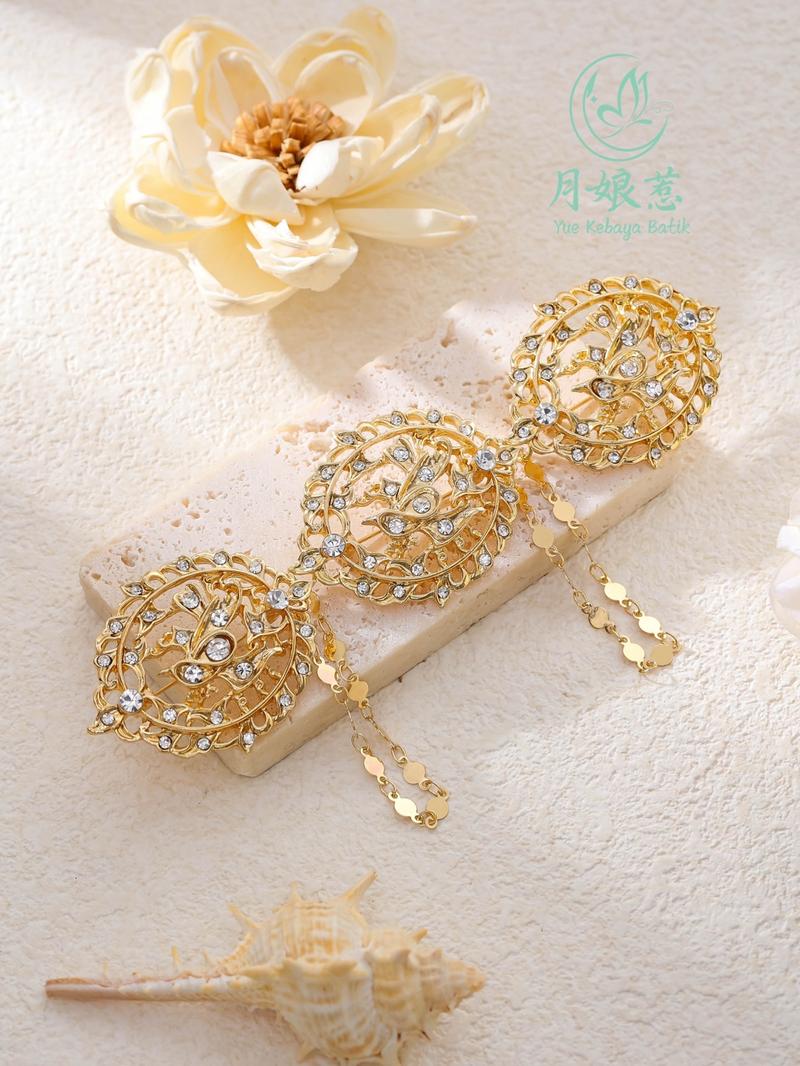 Product Introduction of ￼Peranakan Nyonya Kebaya Accessories Kerosang/Kerongsang Brooch Retro Style 19