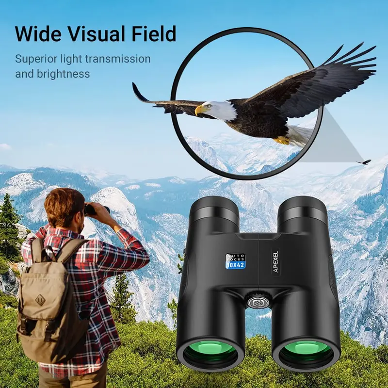 COD APEXEL Teropong Binoculars Fixed Focus HD Vision 10x42 - APL-RB10X42A Best seller Alat Camping 5