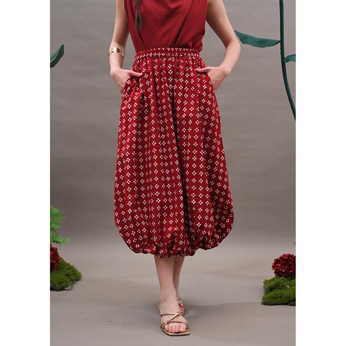 Gambar NONA RARA - Baloon Skirt Garut CNY P0629, Rok batik wanita modern - ALL SIZE dari Nona Rara Batik Kota Administrasi Jakarta Timur Tokopedia