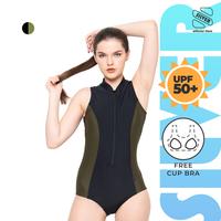 Gambar SILVER Baju Renang Wanita Tanpa Lengan - 11002 - Army Green, S dari silversports Kota Administrasi Jakarta Barat 1 Tokopedia