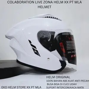 HELM half mla j5 promo LIVE ZONA HELM -helm mla kekinian udah sni busa bisa di lepas pasang untuk pria dan wanita dewasa Motorcycle
