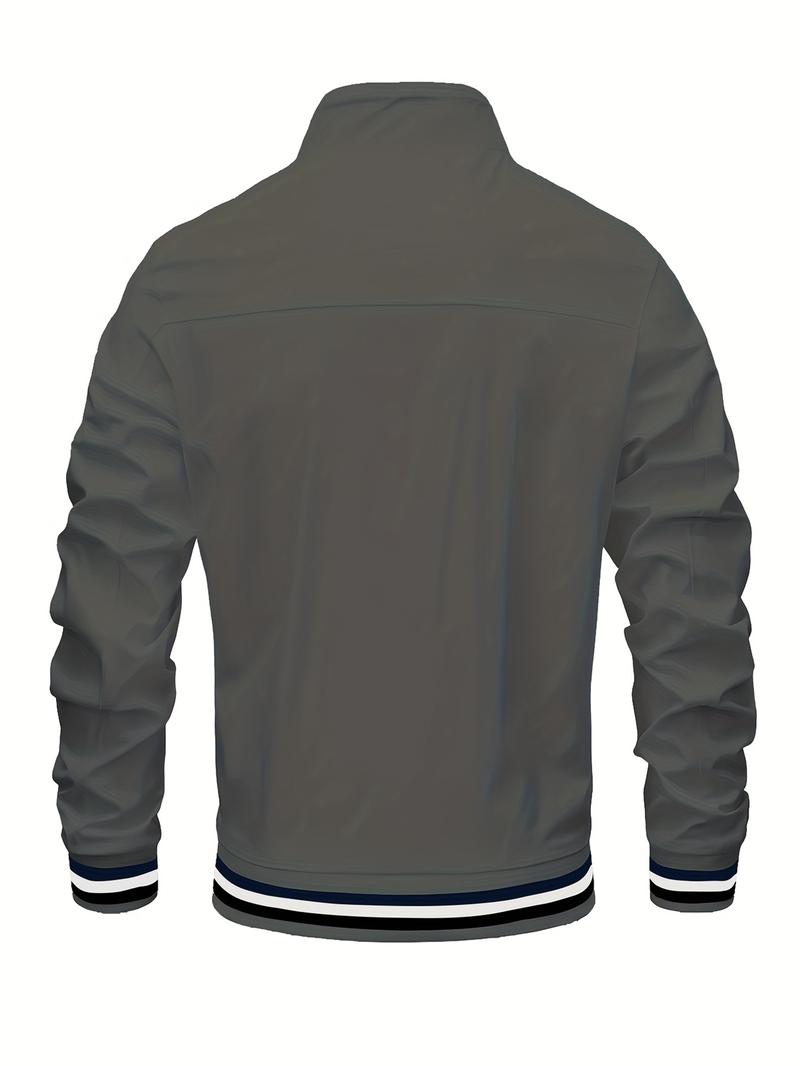 Product Introduction of Men's casual stand collar collar jacket regular version of the academy fashionable trench coat Spring and Autumn 11