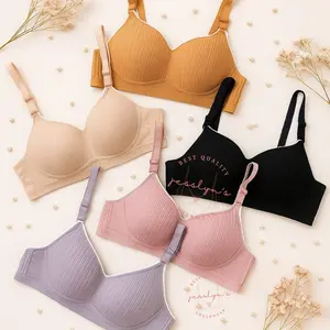 (2 PCS) Bra VIA Cup B (SEDANG) Full Seamles Rajut Jesslyns Kait 3 256 Wanita