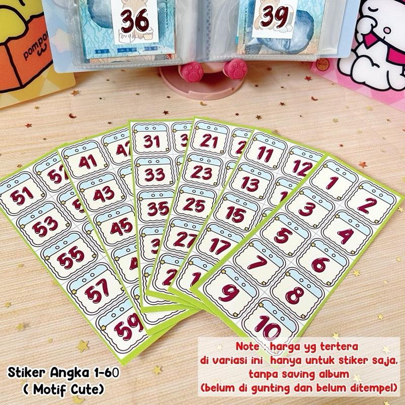￼STICKER ANGKA SAJA 1-240/ stiker nomor 1-120 / Stiker Nabung album/ Stiker Album Challenge 2