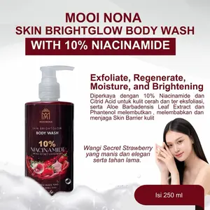 [10% Niacinamide] Mooi Nona Skin Brightglow Body Wash 250ml BPOM NA18250702162 Mencerahkan & Menghaluskan Kulit Semua Jenis