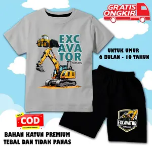 hasuto-setelan anak laki laki / setelan anak perempuan / baju anak 6 bulan-10 tahun excavator 2
