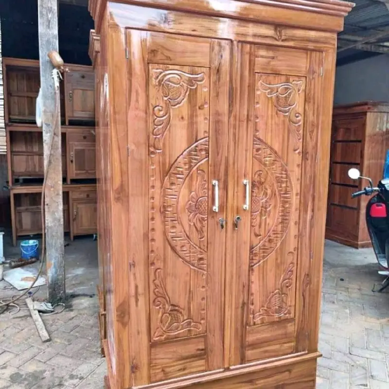 lemari kayu jati 2pintu minimalis Furniture 5