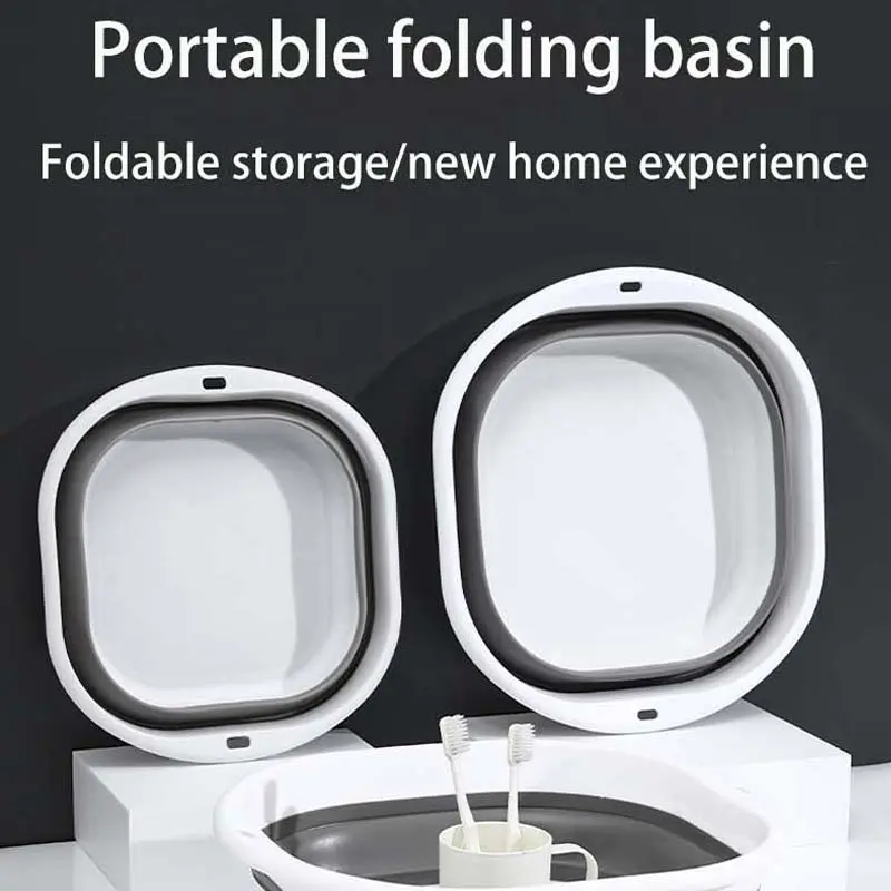 Foldable washbasin, portable travel, student dormitory, home use, pregnant women, infants, laundry, large size, foot washing Small basin