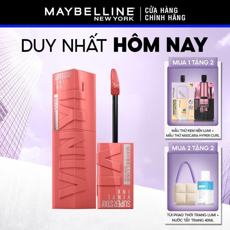 Son Bóng Bền Màu Nhẹ Môi Superstay Vinyl Ink Maybelline New York 4.2ml – SON BÓNG BỀN MÀU NHẸ MÔI VINYL INK
