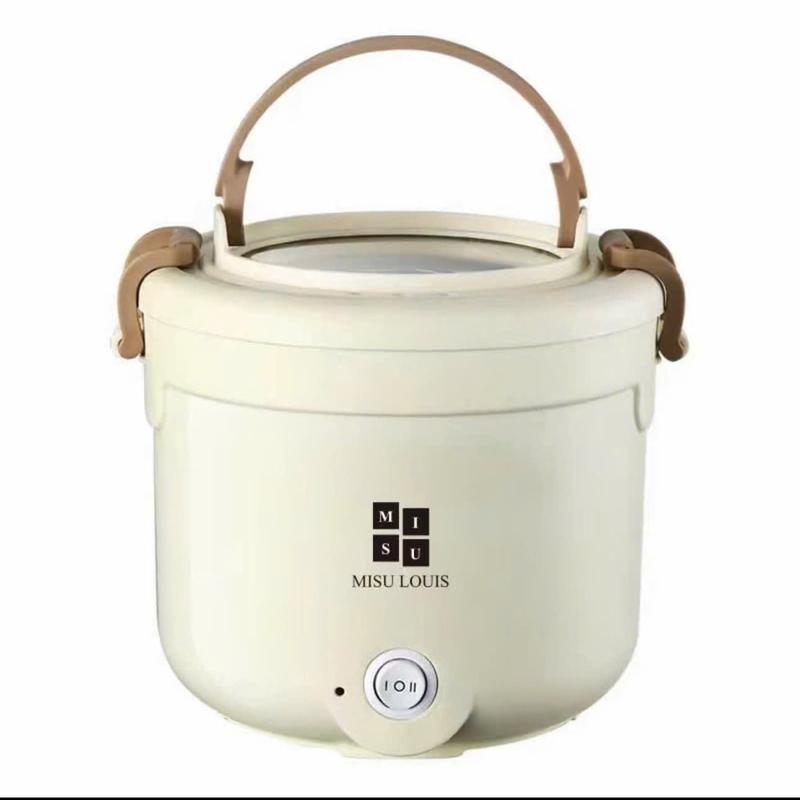 Nồi Nấu Các Món 2L Mẫu Mới- Nồi Điện Đa Năng - Nấu Cơm Chiên Xào Hấp Rán Tặng Kèm Xửng Hấp Inox Tiện Lợi