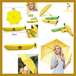 Payung Lipat Banana Umbrella - Payung Pisang Botol Unik Buah Lucu Gift