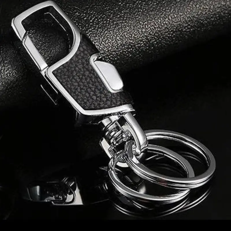 Gantungan Kunci Keychain Mobil Motor Rumah BAHAN KULIT DOBEL RING 2