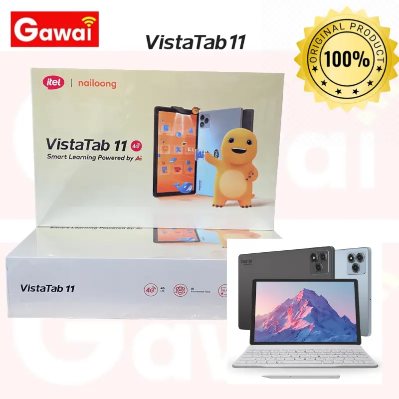 [Live Exclusive] itel VistaTab 11 + Keyboard + Pen - 12GB(4+8)+128GB - 10.1" HD+ IPS Display Screen - 6000mAh - Garansi Resmi