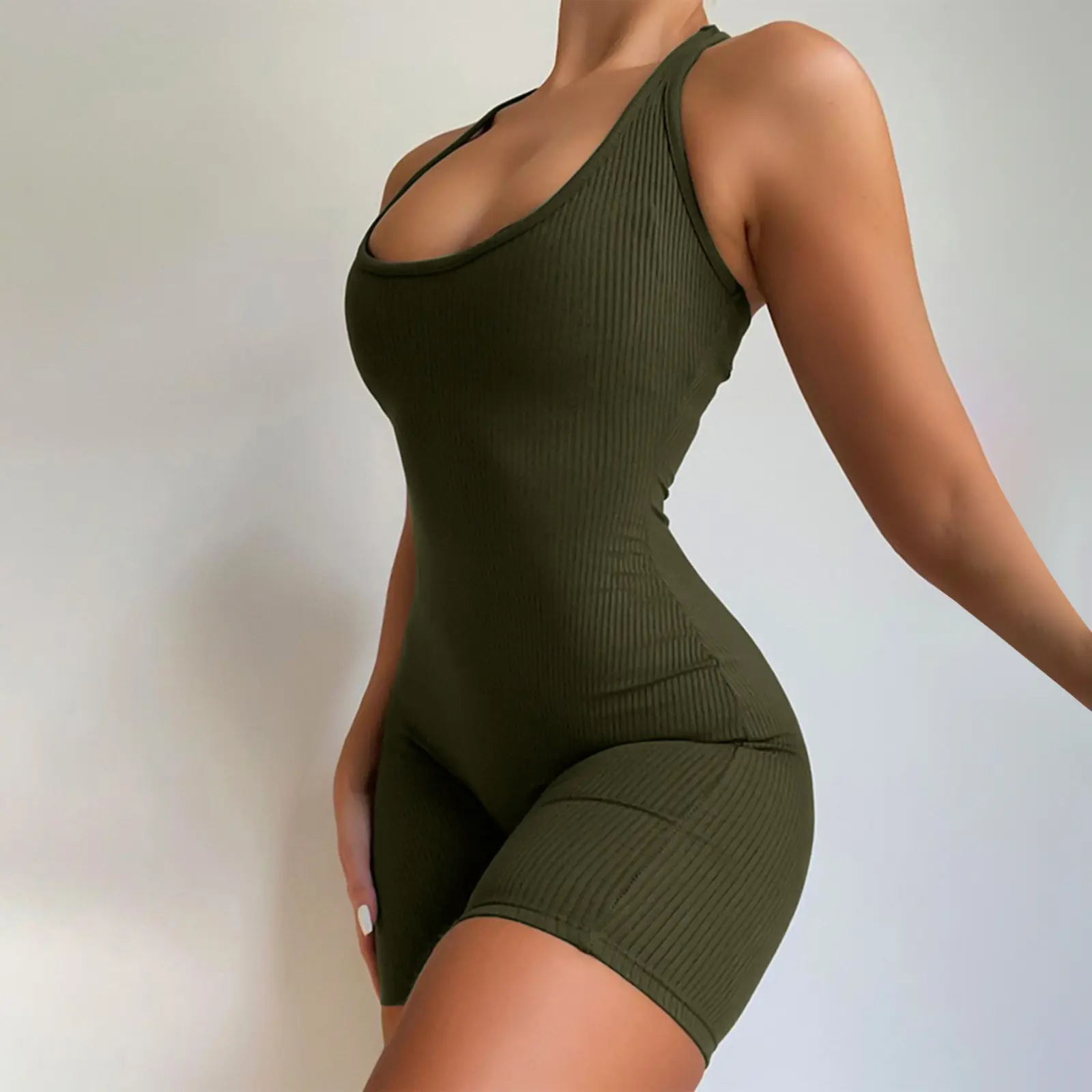 Bodysuit Yoga Có Khóa Kéo Cho Nữ, Áo Liền Quần Ngắn Tay, Bộ Yoga, Quần Áo Tập Thể Dục, Chống Đẩy, Tập Luyện, Thể Dục, Đồ Thể Thao
