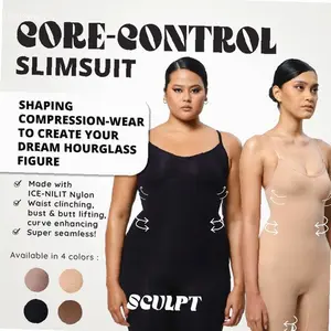 SCULPT Core-Control Slimsuit - Full-Bodysuit Corset Shapewear - Korset Pelangsing Full Body - XS-4XL - Nilit Mesh Technology | Kekinian
