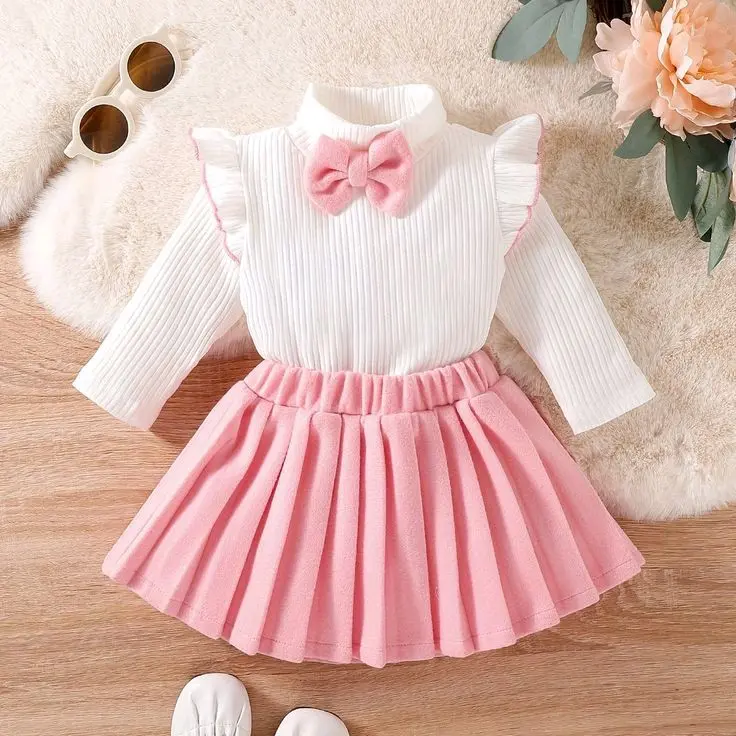 Setelan Baju Kniit Rok mini/Dress Anak perempuan usia 1-6 tahun Fashion Kids 0
