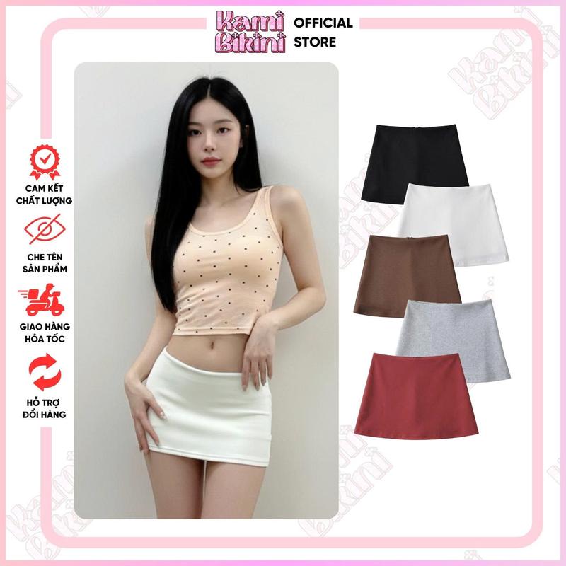  Chân Váy Ngắn Form Chữ A Dáng Ôm Basic Dễ Mix Đồ - Chất Liệu Nỉ 2 Da Co Giãn Mềm Mại Đứng Form Và Tôn Dáng KAMI ELY CV11 