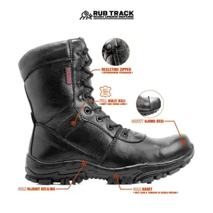 RUBTRACK - JATAH ROVER Hitam SEPATU PDL KULIT ASLI JATAH ROVER SEPATU BOOTS SAFETY Shoes UJUNG BESI PRIA KULIT ASLI DILENGKAPI RESLETING