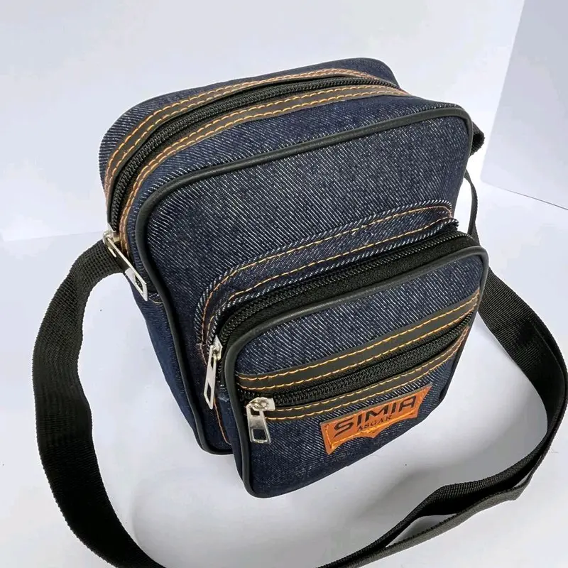 Sling Bag Mini pria wanita 3 resleting tas selempang waistbag serbaguna terbaru nyaman dipakai bahan tebal Slingbag 8