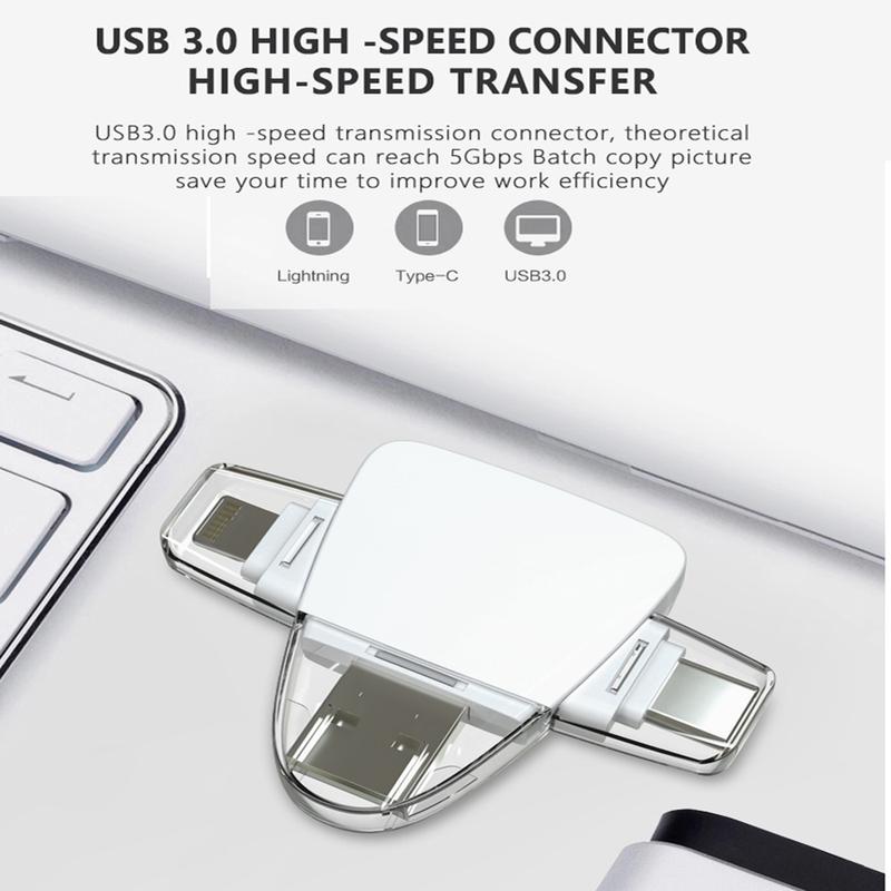 Product Introduction of 【SG SELLER】4 in 1 OTG USB-C Card Reader Micro USB Date Reader Writer for Micro SD Card TF for Mobile Phone / PC Computer / camera 5