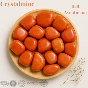CRYSTALMINE Red Aventurine Crystal Tumble / Kristal Alam Batu Tumbled Healing Energi Natural Stone