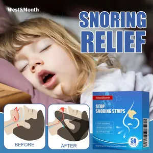 West&Month Stiker Hidung Ventilasi Dewasa Stop Snoring Relief 50 Pcs Menghentikan Mendengkur Pernapasan Lebih Baik Tidur