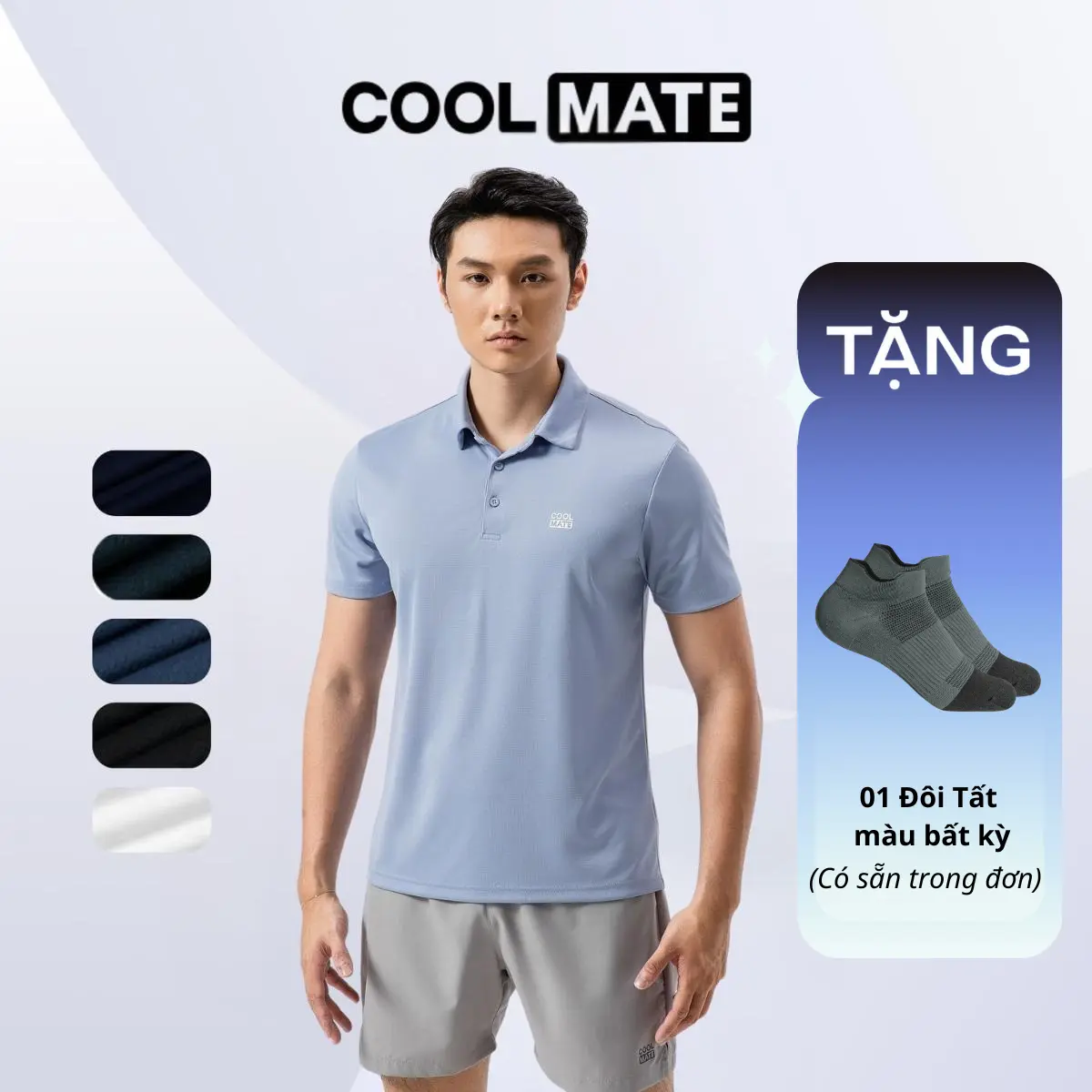 [TẶNG 01 Đôi tất] Áo Polo thể thao nam ProMax-S1 Logo thoáng khí - Coolmate