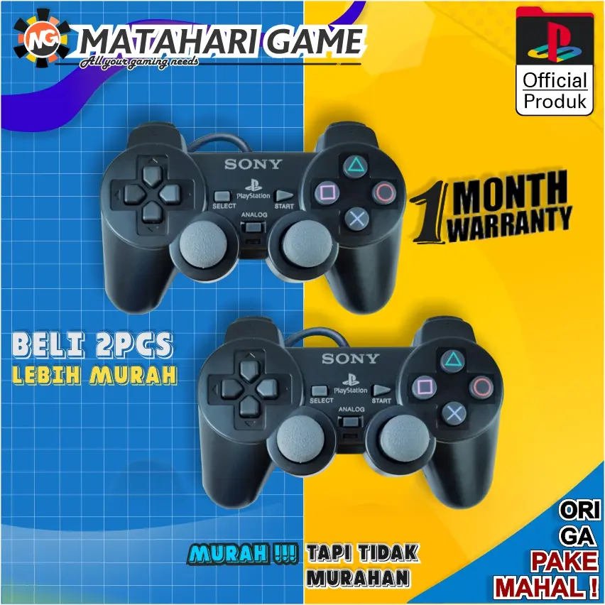 [ PROMO 2Pcs ] Stik Stick PS2 Playstation 2 Sony Getar Gamepad Joystick Playstation