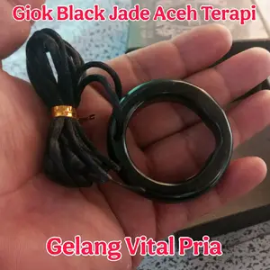 Kalung Gelang Pria Black Jade Aceh Super
