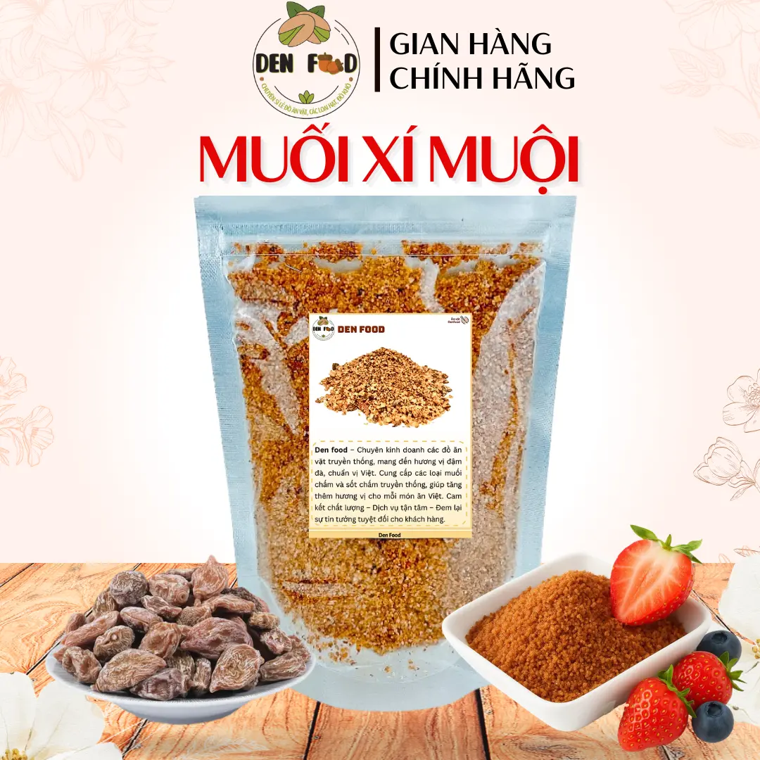 Muối Xí Muội Denfood , Muối Ô Mai - Túi 500gr