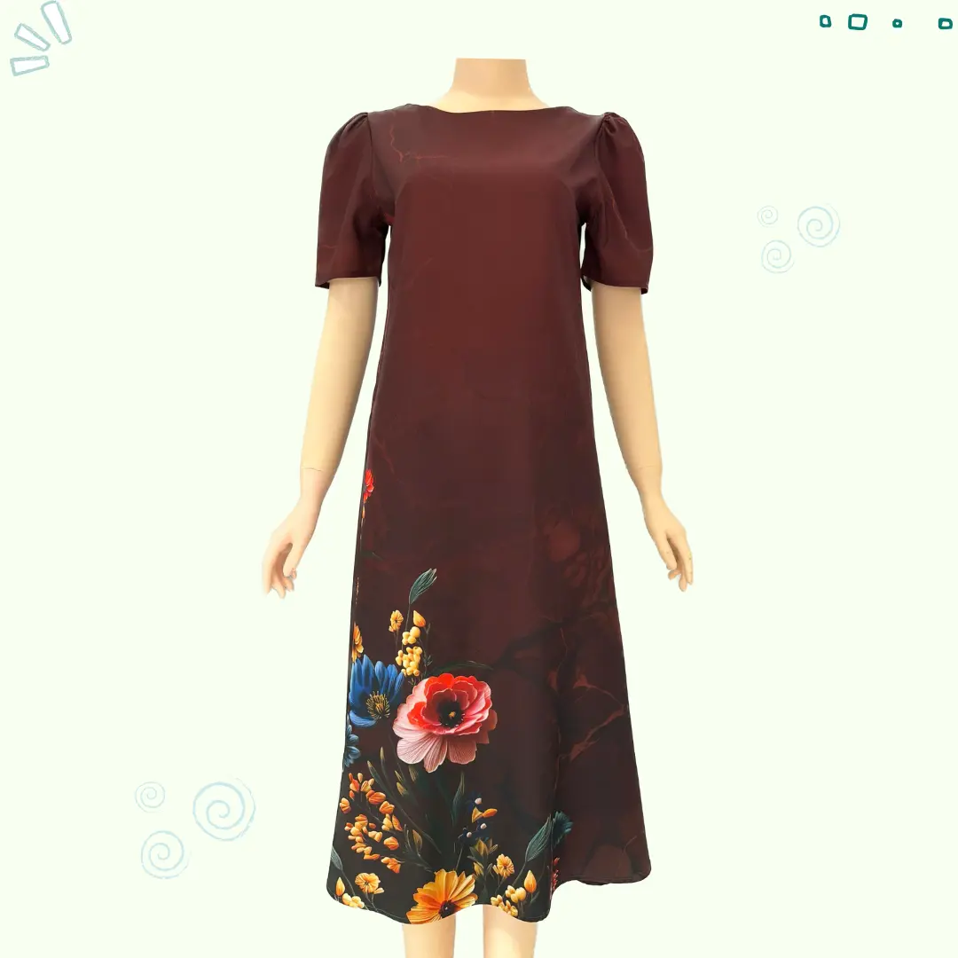 Đầm chữ A bigsize chất vải lụa (48-75kg) - Bigsize Hồng Phúc