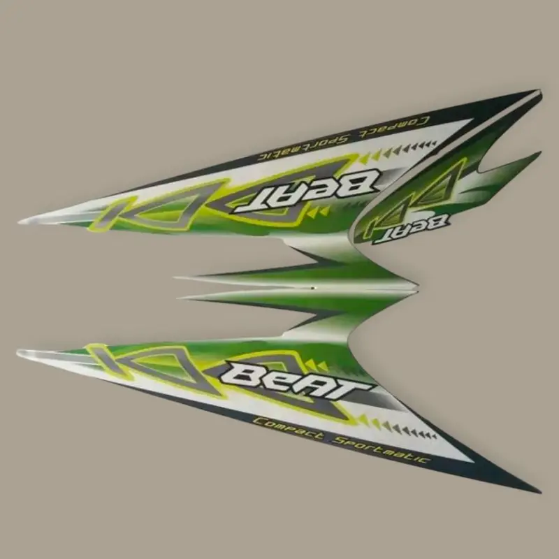 STIKER STRIPING MOTOR BEAT KARBU 2012 PUTIH HIJAU Motorcycle 2