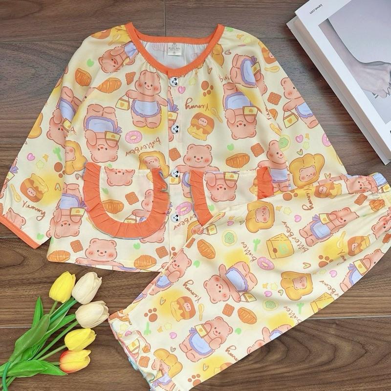 DD251257 Bộ tole dài Mẹ và Bé 10kg-68kg túi bèo tay dài quần dài với chất liệu tole lanh loại 1 mềm mát. MinMin Baby