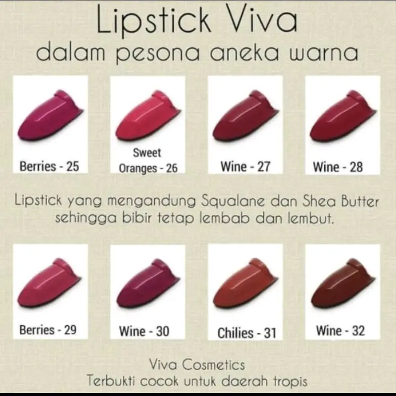 [ VIVA ] Lipstik putar glossy viva standar 5