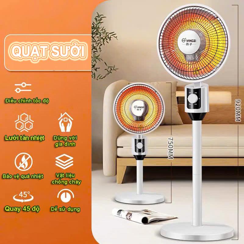  Quạt Sưởi Điện Cây Đứng Đa Năng 2 Chế Độ Sưởi Ấm Mùa Đông An Toàn Với Người Già Và Trẻ Nhỏ 