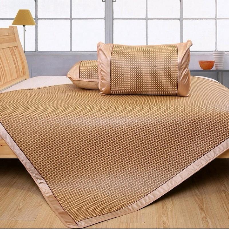 Chiếu mấy lót lụa 1m8_2m không kèm gối thấm hút mồ hôi mát mẻ cho mùa hè 3d điều