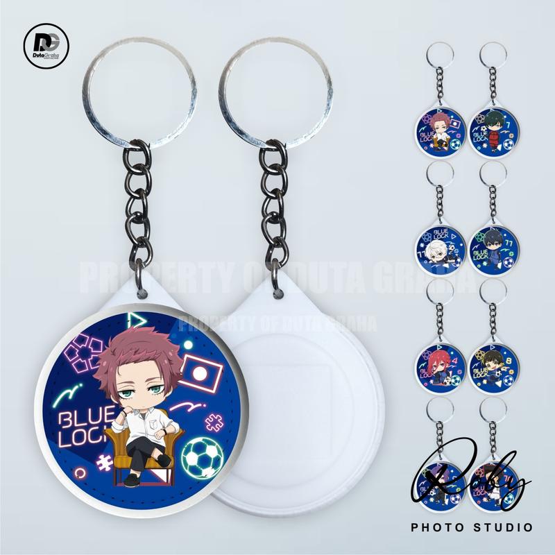 [KEYRING PRESS] BLUE LOCK CHIBI KARAKTER Gantungan Kunci Keychain Aksesoris Souvenir ANIME BOLA YOICHI ISAGI ITOSHI 0