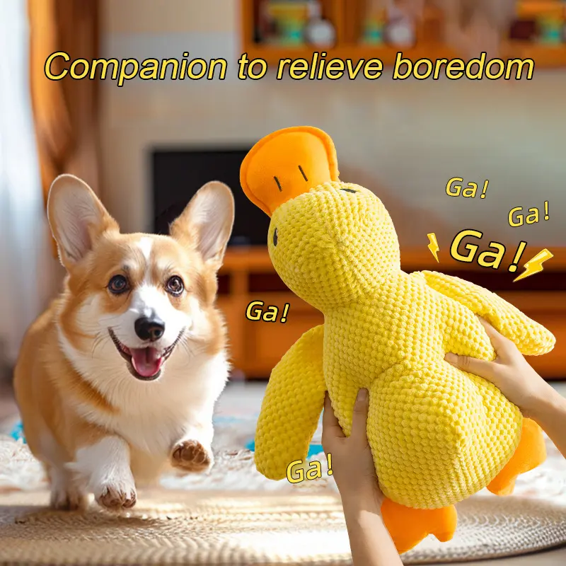 Đồ Chơi Cho Chó, Vịt Ngủ Nhồi Bông, Chống Gặm Nhấm Và Vỗ Béo, Tạo Tiếng Ồn Để Giải Tỏa Buồn Chán, Thích Hợp Cho Chó Nhỏ Và Trung Bình Đồ Chơi Phát Âm Cho Thú Cưng
