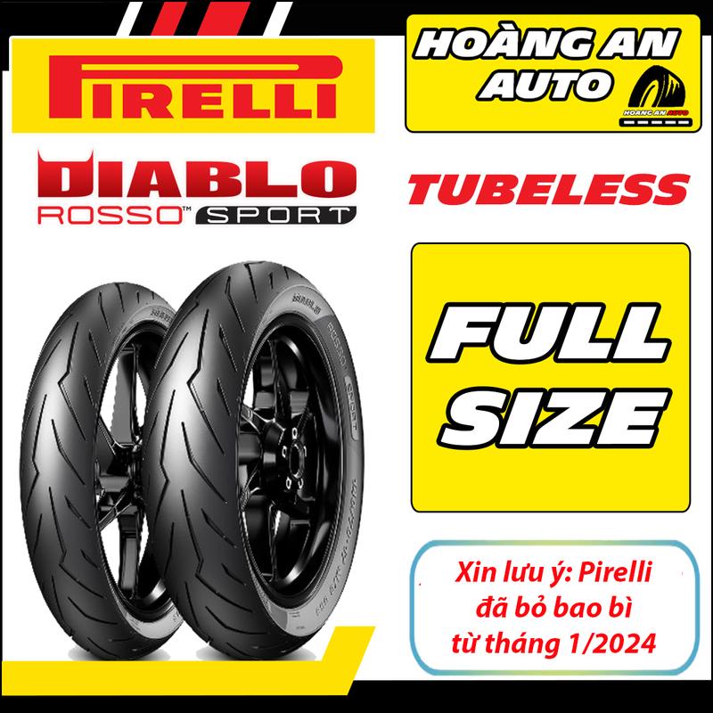 (PIRELLI ROSSO SPORT ĐỦ SIZE - GIÁ 1 CÁI) VỎ LỐP XE PIRELLI DIABLO ROSSO SPORT TẤT CẢ CÁC SIZE CHO TAY GA VÀ XE SỐ, vỏ ko ruột - GIÁ 1 CÁI Mâm Phụ Kiện vỏ  rosso corsa 2 vỏ  rosso