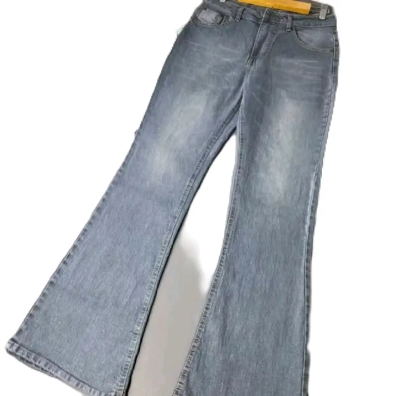 Jeans Wanita Cutbray Highwaist Strech - Model Retro Boyfriend Karet - Panjang, Cewek, Denim 1