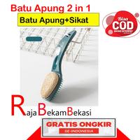 Gambar Raja Bekam Bekasi Batu Apung 2in1 Sikat Gosok Kaki Kapalan Alat Pedicure Penghalus Tumit Eksfoliasi & Bersihkan Sekaligus Fleksibel Basah atau Kering Hadiah Praktis dari Raja Bekam Bekasi Kota Bekasi 1 Tokopedia