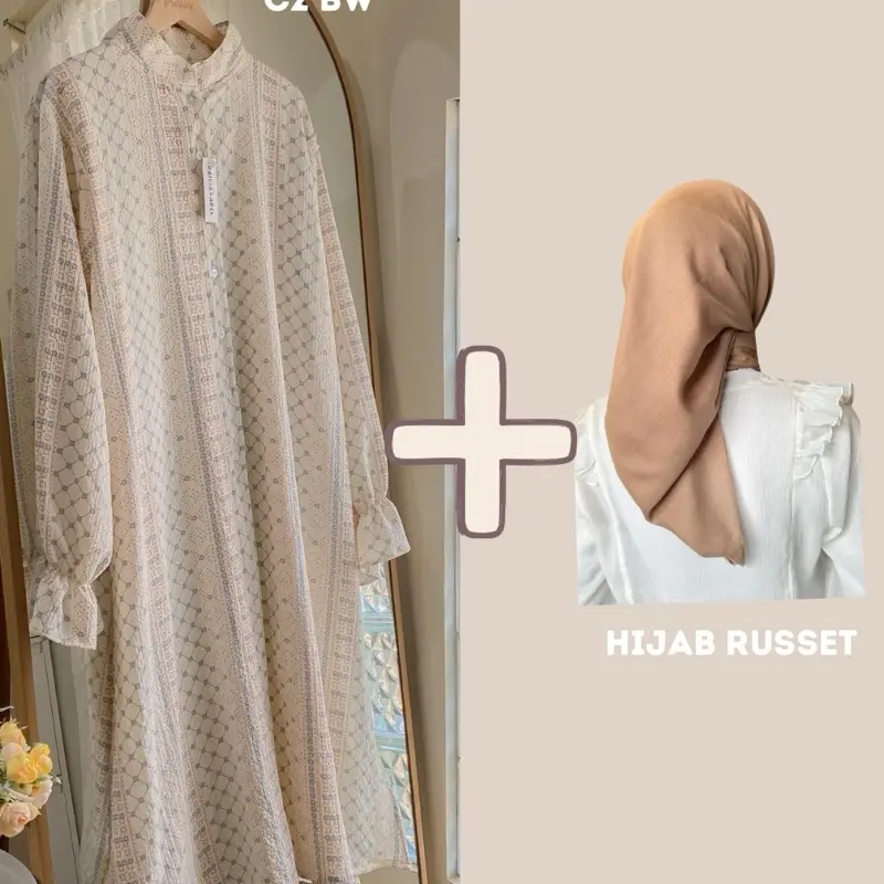 C2 bw + hijab russet
