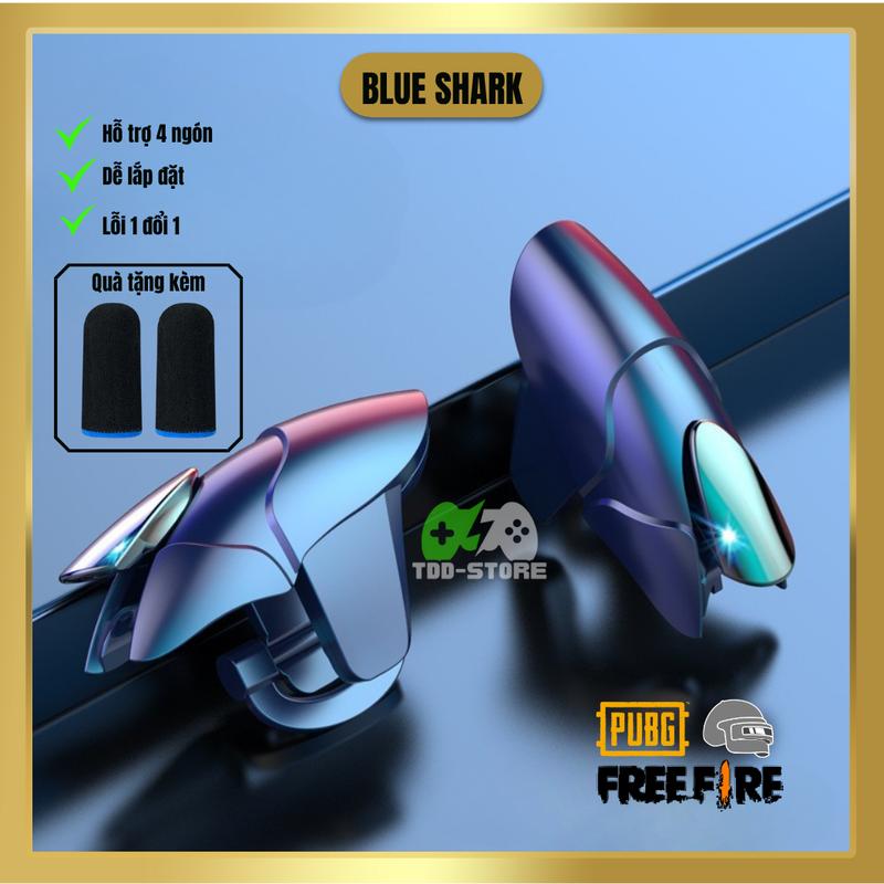 Nút Bấm Chơi Game Blue Shark Siêu Nhạy Giá Rẻ – Chuyên PUBG Mobile Free Fire