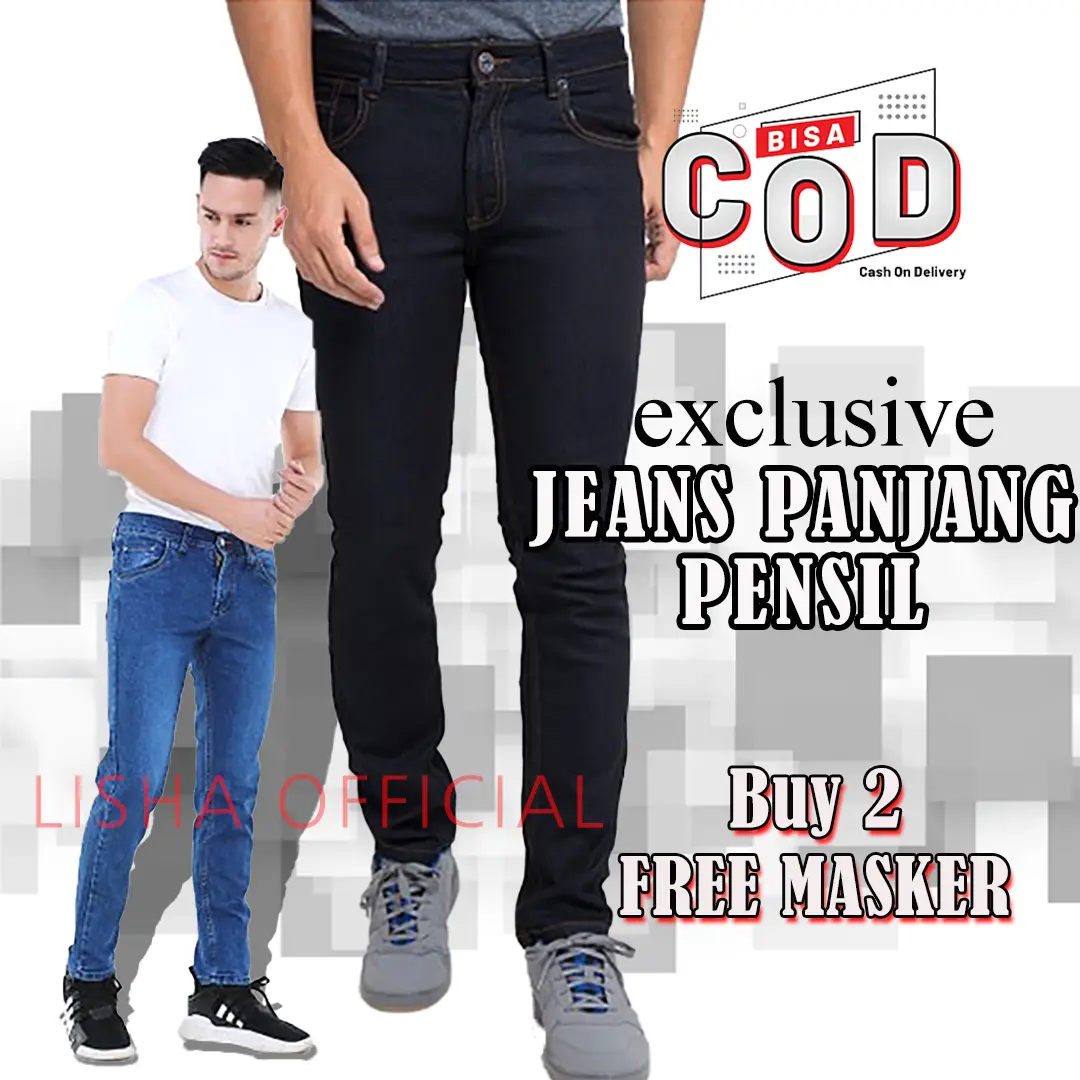 Celana Jeans Panjang Pria Dewasa Pensil Slimfit