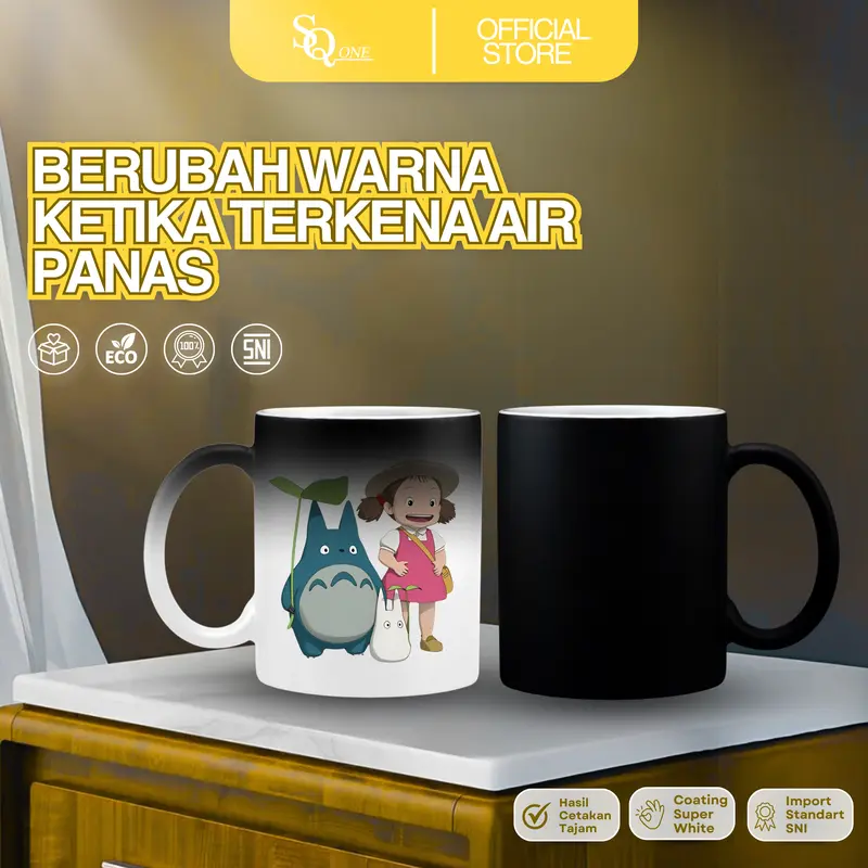 MUG SQONE - MUG BUNGLON BERUBAH WARNA SAAT TERKENA AIR PANAS BISA CUSTOM DESIGN UNTUK SOUVENIR  Kitchenware 3
