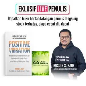 (EKSKLUSIF LIVE PENULIS) BUKU POSITIVE VIBRATION (Normal 99K) ️ DISKON 70%! Bawa Pulang Positive Vibration seharga Rp30.000 BESERTA TANDA TANGAN PENULIS+ buku 44 doa ampuh penenang hati