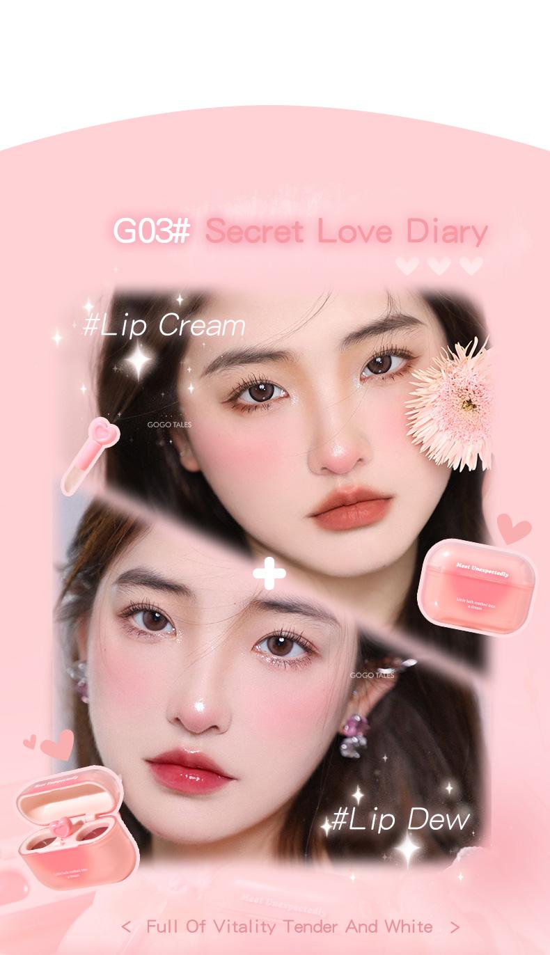 Product Introduction of [BPOM]GOGO TALES LipPods Lipstik Cloud Sense Dual Colour Lipcream Lip Matte Velvet Lipstick Lip Tint Anak Sekolah Make Up Lip Gloss Bibir GT621 12