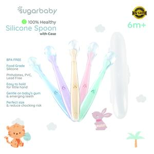 Sugar Baby Healthy Silicone Spoon 2 Set with Case